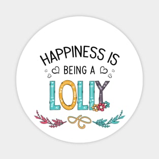 Happiness Is Being A Lolly Wildflowers Valentines Mothers Day Magnet